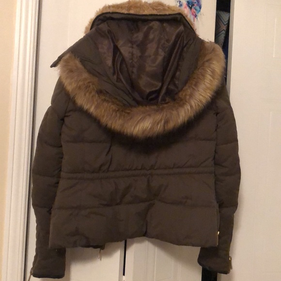 Olive winter jacket- ZARA - Picture 6 of 6